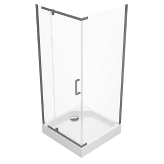 Душевой уголок Triton Терра -Голд  Щ0000073935 90x90 см профиль графит стекло прозрачное